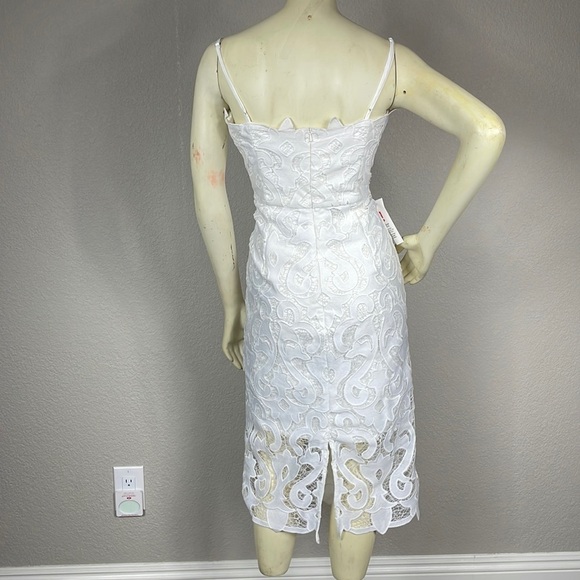 NWT Bardot Lina White Lace Midi Sheath Bridal Cocktail Party Dress Sz 6 - Picture 5 of 11